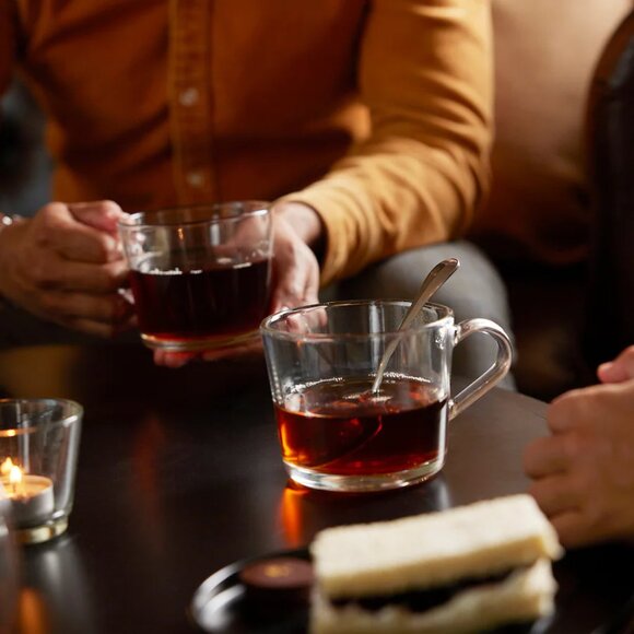 Clear Glass Tea Cups Coffee Cups IKEA Set Of 4 - Picture 2 of 4